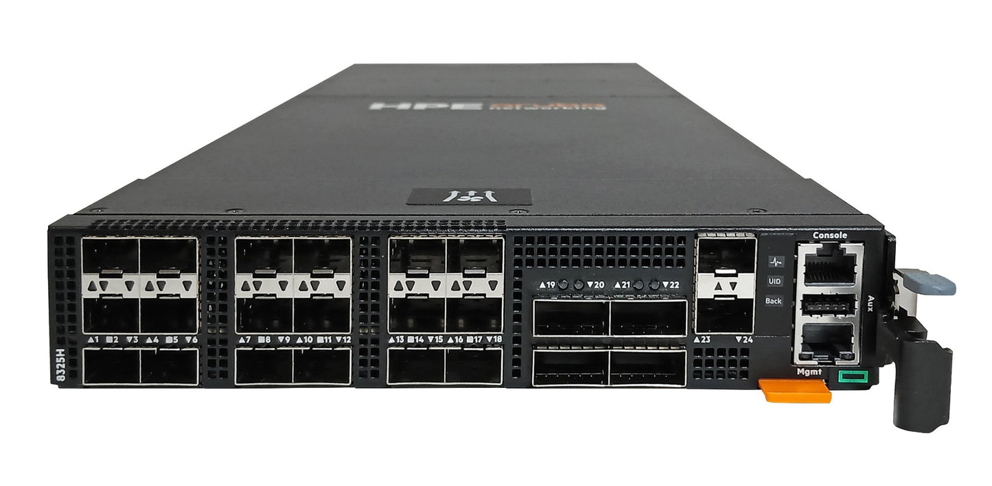 HPE Aruba CX 8325H switch front panel with 18x SFP28 25G ports
