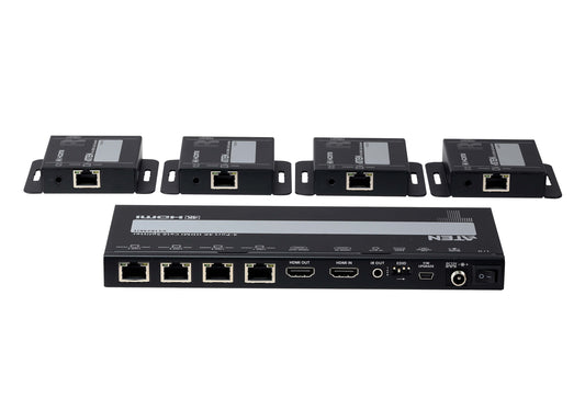 ATEN VS1824KIT-AT-U | VS1824KIT 4K HDMI Cat6 Splitter, 1 x In, 4 x Cat6 Out, 4 Receivers