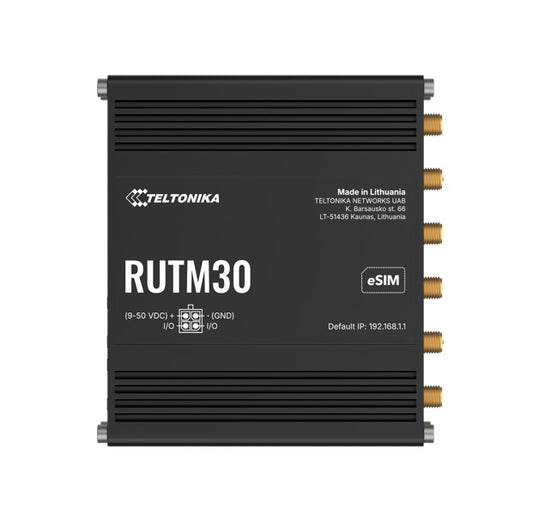 Teltonika RUTM30 | RUTM Router, RUTM Series 5G Industrial Router — Dual SIM, 5 x 1GbE, Dual-Band Wi‑Fi