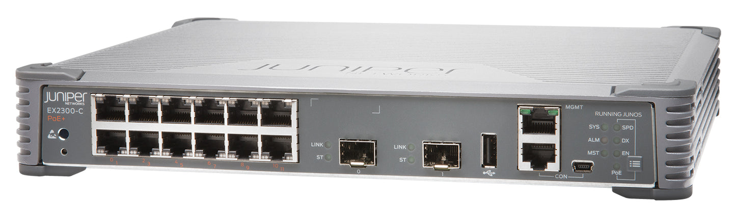 Juniper EX2300-C-12P | EX2300-C Series 12 x 1GbE PoE+ Ports, Compact 1U Switch