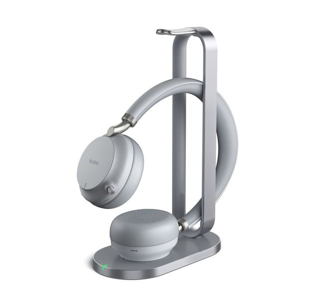 Silver yealink bh72 uc wireless anc stereo headphones with sleek minimalist design and soft-touch matte finish
