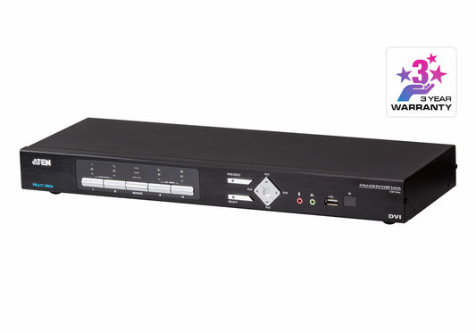 ATEN CM1164A-AT-U | CM1164A 4-Port DVI Multi-View KVMP, Quad View, 1920 x 1200 @ 60 Hz