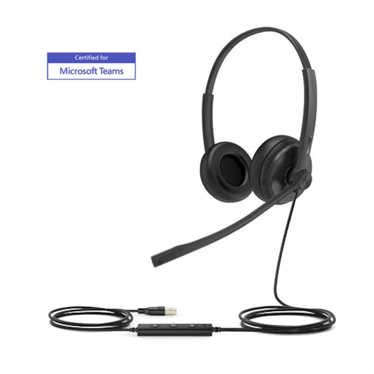 Yealink UH34-D-MS | UH34 Series Dual Headset, Noise Cancelling Microphone, USB-A