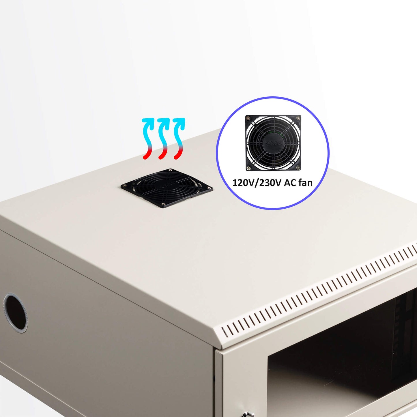 ATEN RC1901W-AT | RC1900 8U Wall Mount Rack Enclosure, 50kg, 19in, AC Fan