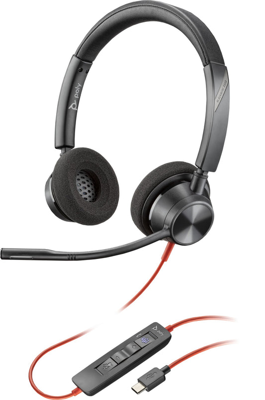 HP 76J19AA | Poly Blackwire 3320 USB-C Headset, Microsoft Teams Certified