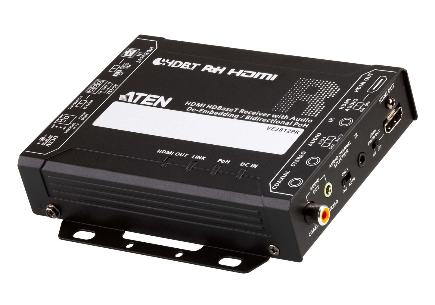 ATEN VE2812PR-AT-U | VE2812PR HDBaseT Receiver, HDMI, Audio De-Embedding, PoH, 4K@100m
