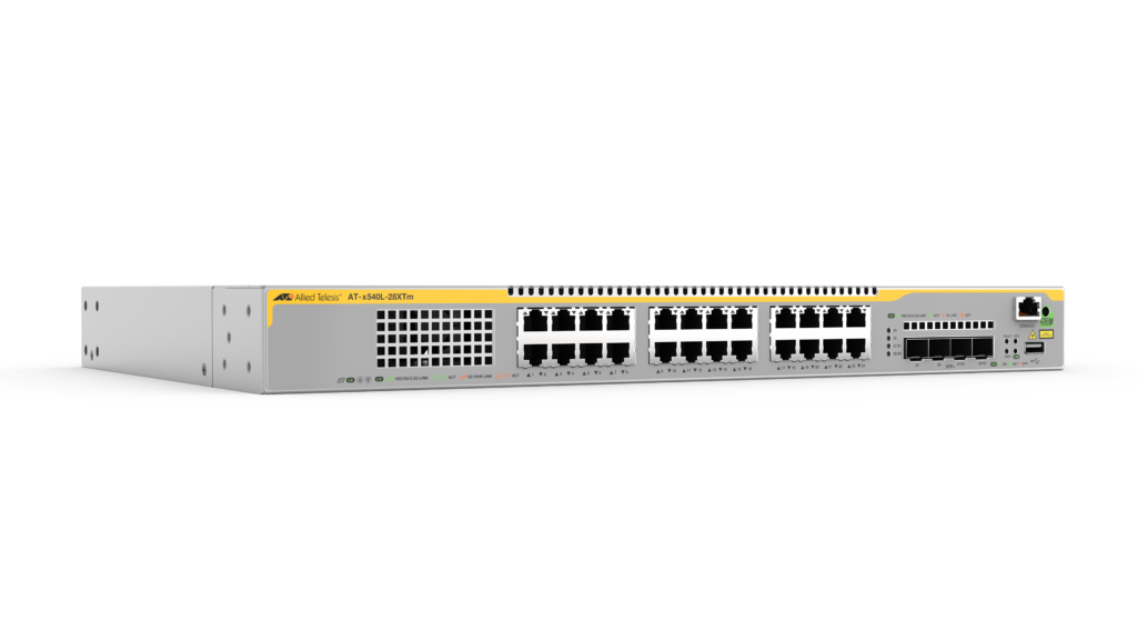 Allied Telesis AT-x540L-28XTm-40 | x540L 28XTm Layer 3 Stackable Switch, 24x Multi-Gig, 4x SFP+, AU Cord