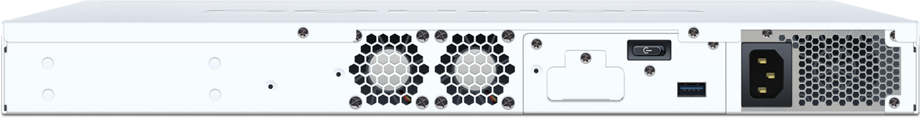 Rear view of Sophos XGS 3300 security appliance with hexagonal mesh fans and ports