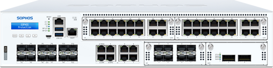 Sophos XGS 6500 security appliance rear with Ethernet ports and USB