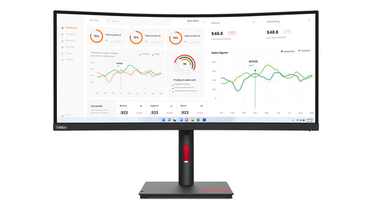 Lenovo 63D4GAR1AU | ThinkVision T34w-30, 34" WQHD, Curved, USB-C, HDMI, DP, 4ms