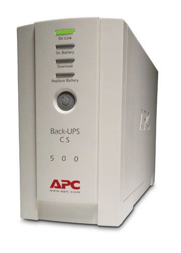 APC BK500EI | 500VA/300W Tower UPS, 230V, 4x IEC C13 Outlets, User Replaceable Battery, APC Back-UPS