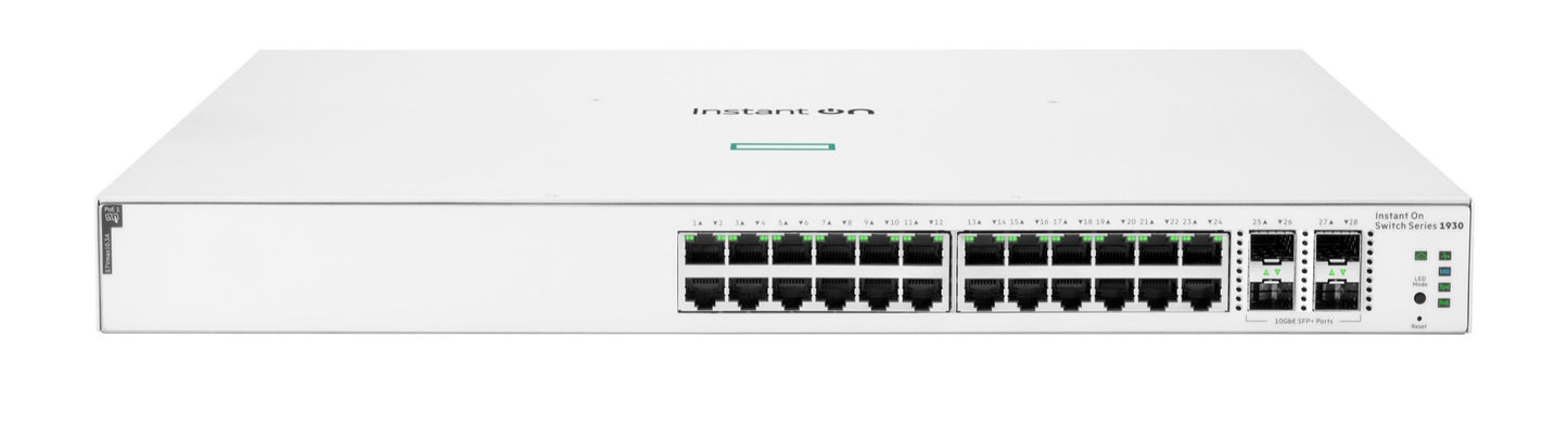 Aruba Instant On JL684B | 24G PoE 4SFP/SFP+ 370W Managed Switch for SMBs