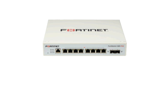 Fortinet FS-108F | 8x GE RJ45, 2x GE SFP, Fanless, L2+ Managed Switch