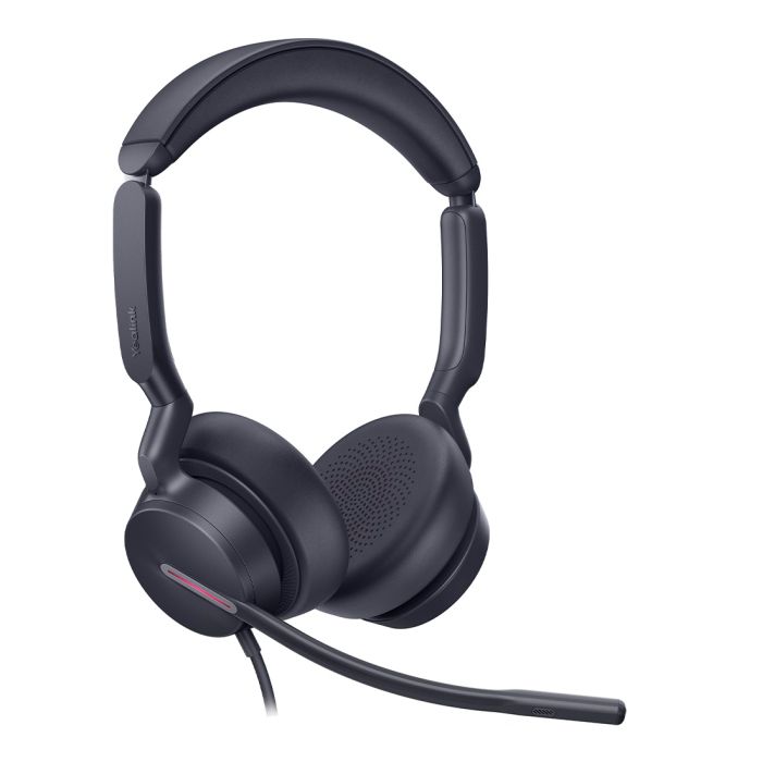 Yealink UH46-M-C/A mono USB headset with noise-cancelling mic, pink accent