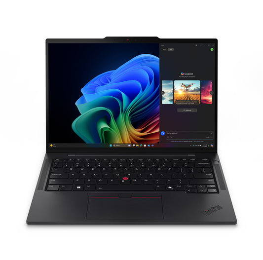 Black lenovo thinkpad x1 carbon laptop with sleek minimalist design red trackpoint nub and 14 inch touch display