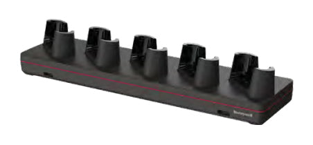 Black honeywell ct70 5-bay charging base with six slots and red accent line without battery cups or power cord