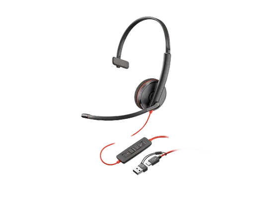 Poly 209744-201 | Blackwire C3210 UC Mono Corded Headset, USB-A