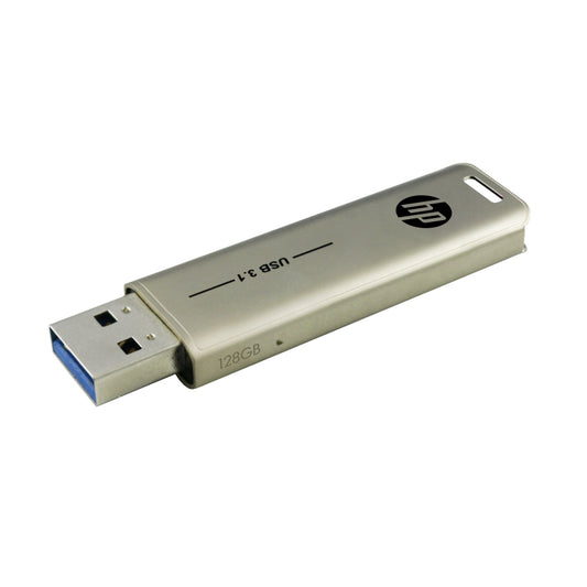 HP HPFD796L-128 | x796w 128GB USB 3.2 Gen 1 Flash Drive, Metal Slide Design, Silver
