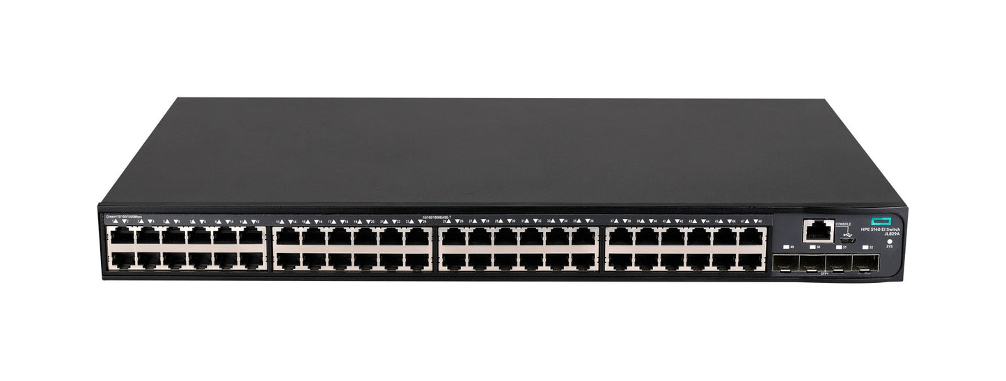 HPE JL829A | 5140 48G 4SFP+ EI L3 Managed Switch, 48 Gigabit Ports, 4 SFP+ Uplinks
