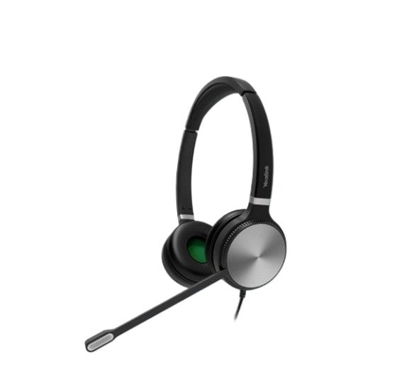 Yealink YHS36-E2-D black silver over-ear dual headset with nexxus mic