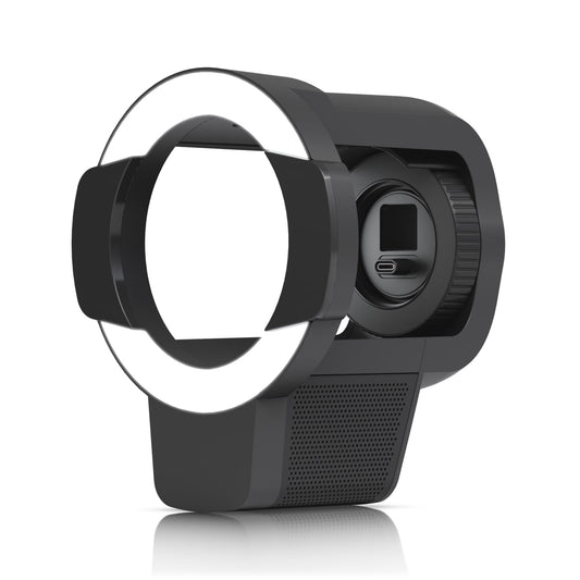 Ubiquiti UACC-Pro-Bullet-Enhancer-B black ring light with camera and USB-C port