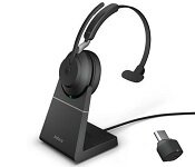 Jabra 26599-889-889 Evolve2 65 - UC Mono - Black - Link 380 USB-C and Charging Stand USB-C