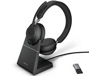 Jabra 26599-999-989 Evolve2 65 - MS Stereo - Black - Link 380 USB-A and Charging Stand USB-A