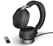Jabra 28599-999-989 Evolve2 85 - MS Stereo - Black - Link 380 USB-A and Charging Stand USB-A