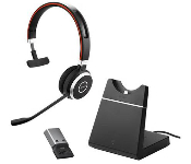Jabra 6593-833-499 Wireless Evolve 65 Se Uc Mono Bluetooth Headset W/Charge Stand + Link 380A Bt,Usb-A