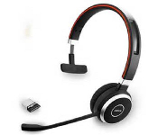 Jabra 6593-839-409 Wireless Evolve 65 Se Uc Mono Bluetooth Headset + Link 380A Bt Dongle,Usb-A