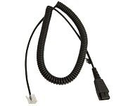 Jabra 8800-01-89 Quick Disconnect (QD) to Modular (RJ) Balanced Coiled Bottom Cord, 2 Meter