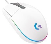 Logitech 910-005791 G203 Wired Lightsync Gaming Mouse White 2Yr Wty