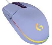 Logitech 910-005851 G203 Wired Lightsync Gaming Mouse Lilac 2Yr Wty