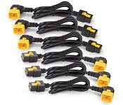 APC AP8712R Power Cord Kit (6 ea), Locking, C19 to C20 (90 Degree), 0.6m