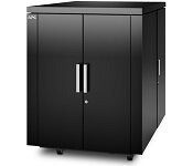 APC AR4018SPX429 NetShelter CX 18U Secure Soundproof Server Room in a Box Enclosure - Shock Packaging - Black