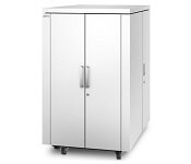 APC AR4024SPX432 NetShelter CX 24U Secure Soundproof Server Room in a Box Enclosure - Shock Packaging - White