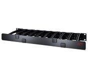 APC AR8612 Horizontal Cable Manager, 1U x 6 Deep, Single-Sided with Cover