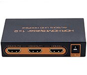 Turbo X AV-HDM2SP-60Hz-2-TX 2 Port HDMI 2.0 HDR 4Kx2K 60Hz Splitter with EDID -Scaler down