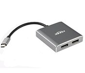 Turbo X CB-CM-2DP-TX 20CM USB 3.1 Type-C to Dual Displayport Converter 4Kx2K