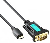 Turbo X CB-CM-DB9M-TX 1M USB 3.1 Type-C Male To DB9M Serial Adaptor with FTDI Chipset