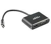 Turbo X CB-CM-VGAHDM-TX 20CM USB 3.1 Type-C Male to VGA and HDMI Converter