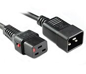 Turbo X CB-LOCKC19C20-1M-TX 1M C19 to C20 Cable with IEC Lock