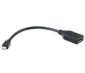 Turbo X CB-MDP2-DPF-TX 20CM Mini DP1.2 to Displayport F Adaptor 4Kx2K 60Hz