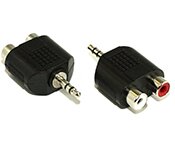 Turbo X CB-MIDI-21-TX 3.5mm Audio Plug To 2 RCA F Adaptor