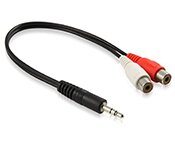 Turbo X CB-MIDI-56-TX 15CM 3.5mm Plug to 2 x RCA Socket Adaptor
