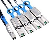Turbo X CB-MSAS-E-16-TX 1M External Mini SAS HD SFF-8644 to 4 x Mini SAS26 Pin SFF-8088 Cable