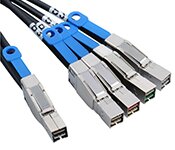 Turbo X CB-MSAS-E-18-TX 1M External Mini SAS HD SFF-8644 to 4 x External Mini SAS HD SFF-8644 Cable