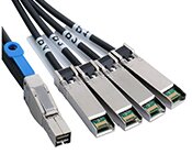 Turbo X CB-MSAS-E-22-TX 1M External Mini SAS HD SFF-8644 to 4 x SFP+ Cable