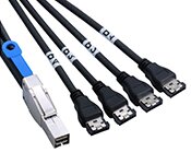 Turbo X CB-MSAS-E-23-TX 1M External Mini SAS HD SFF-8644 to 4 x ESATA Cable