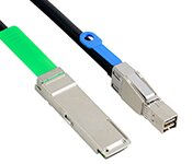 Turbo X CB-MSAS-E-24-TX 1M External Mini SAS HD SFF-8644 to 4 x SFP+ Cable